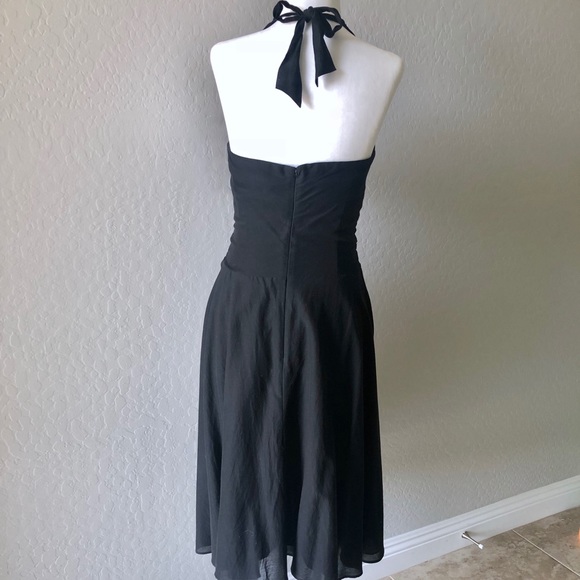 NWT White House | Black Market Halter Flare Dress - Picture 3 of 6